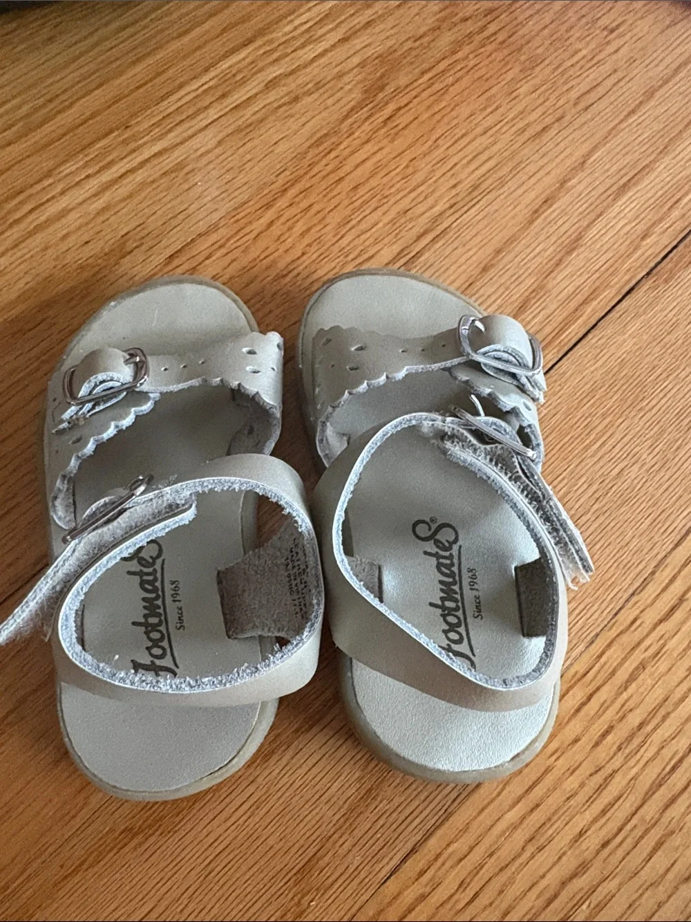 FootMates Metallic Gold/Silver Toddler Buckle Sandals